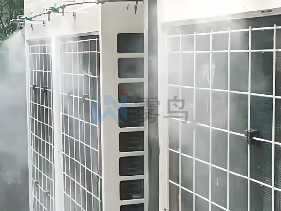 山西机房喷雾降温节能案例分析，通信机房数据中心风冷式空调室外机喷雾降温系统