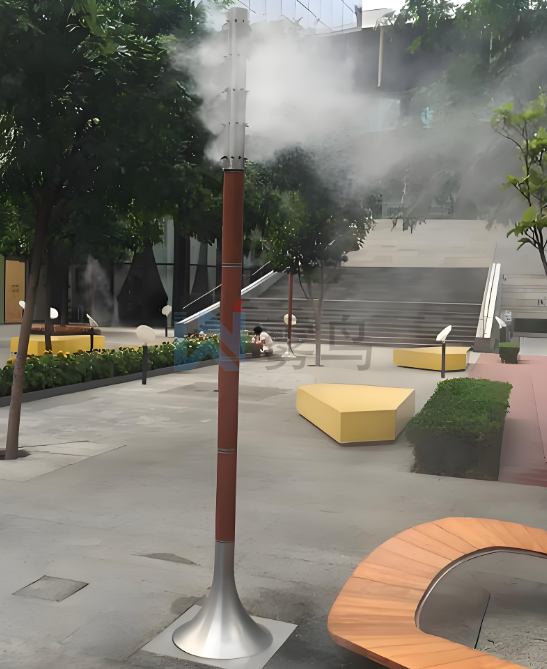 城市的公园也广泛使用了喷雾降温系统